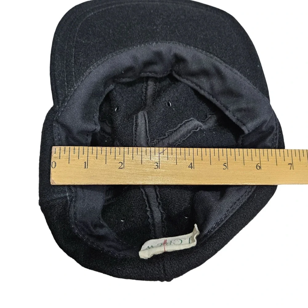 Vintage‎ J. Crew Black Wool Baseball Cap Size M Made In USA Unisex Classic Soft